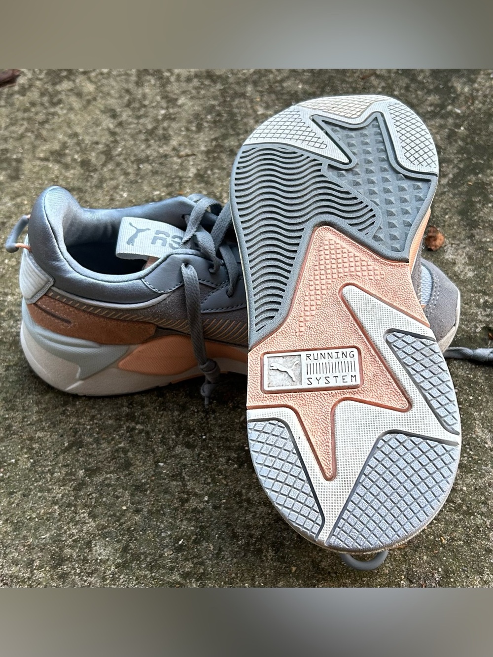 Puma Gray and Pale Pink Women's Athletic Sneakers - Picture 5 of 5
